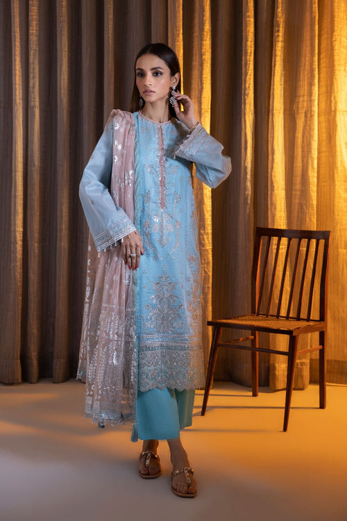 Sapphire - Shirt - Embroidered Net
