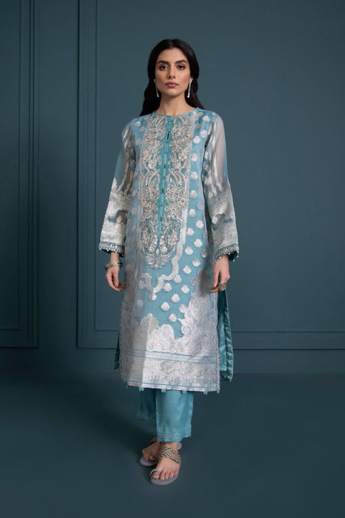 Sapphire - Embroidered Jacquard Shirt