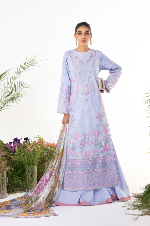 Sapphire - Embroidered Cotton Shirt (only Trouser)