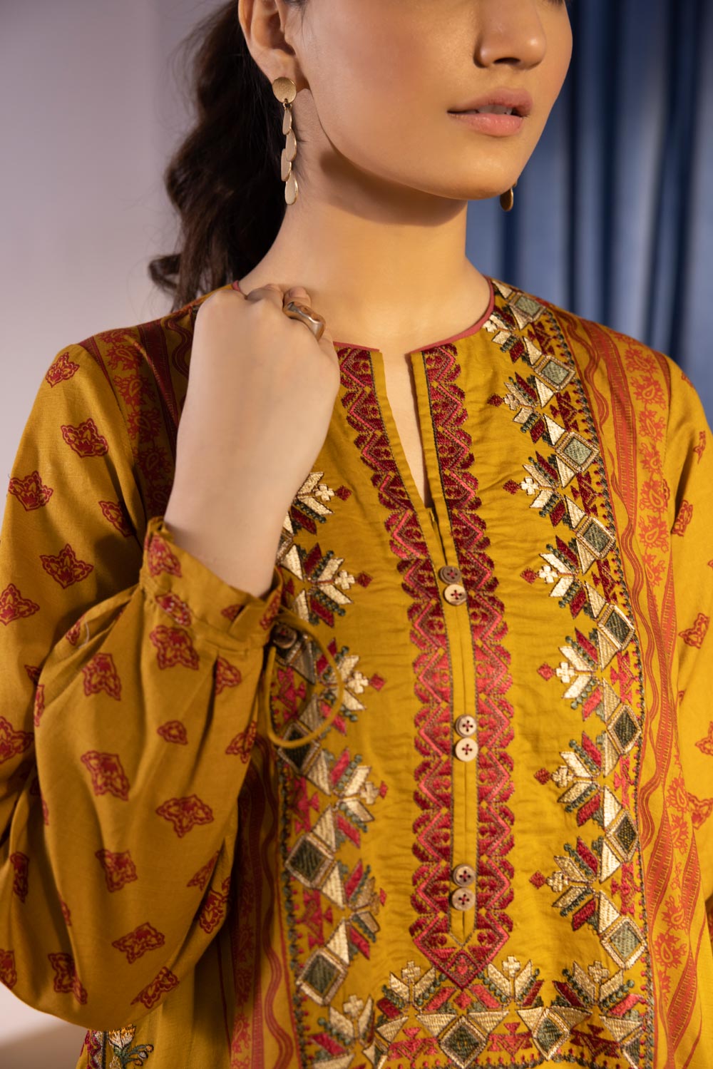 Sapphire - Embroidered Lawn Shirt