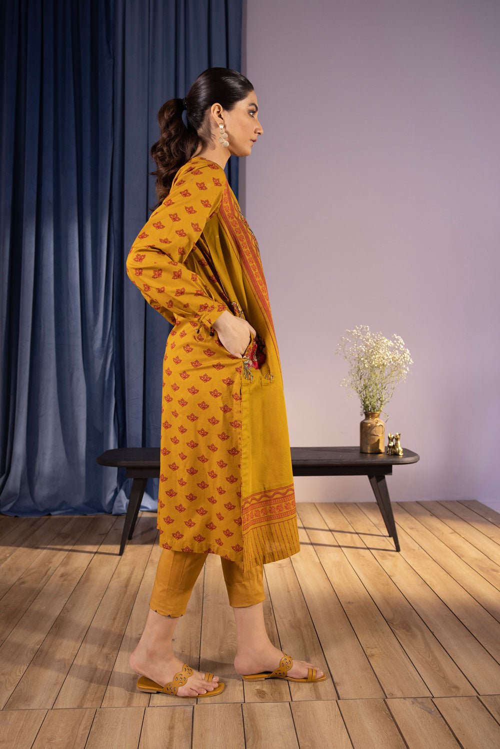 Sapphire - Embroidered Lawn Shirt