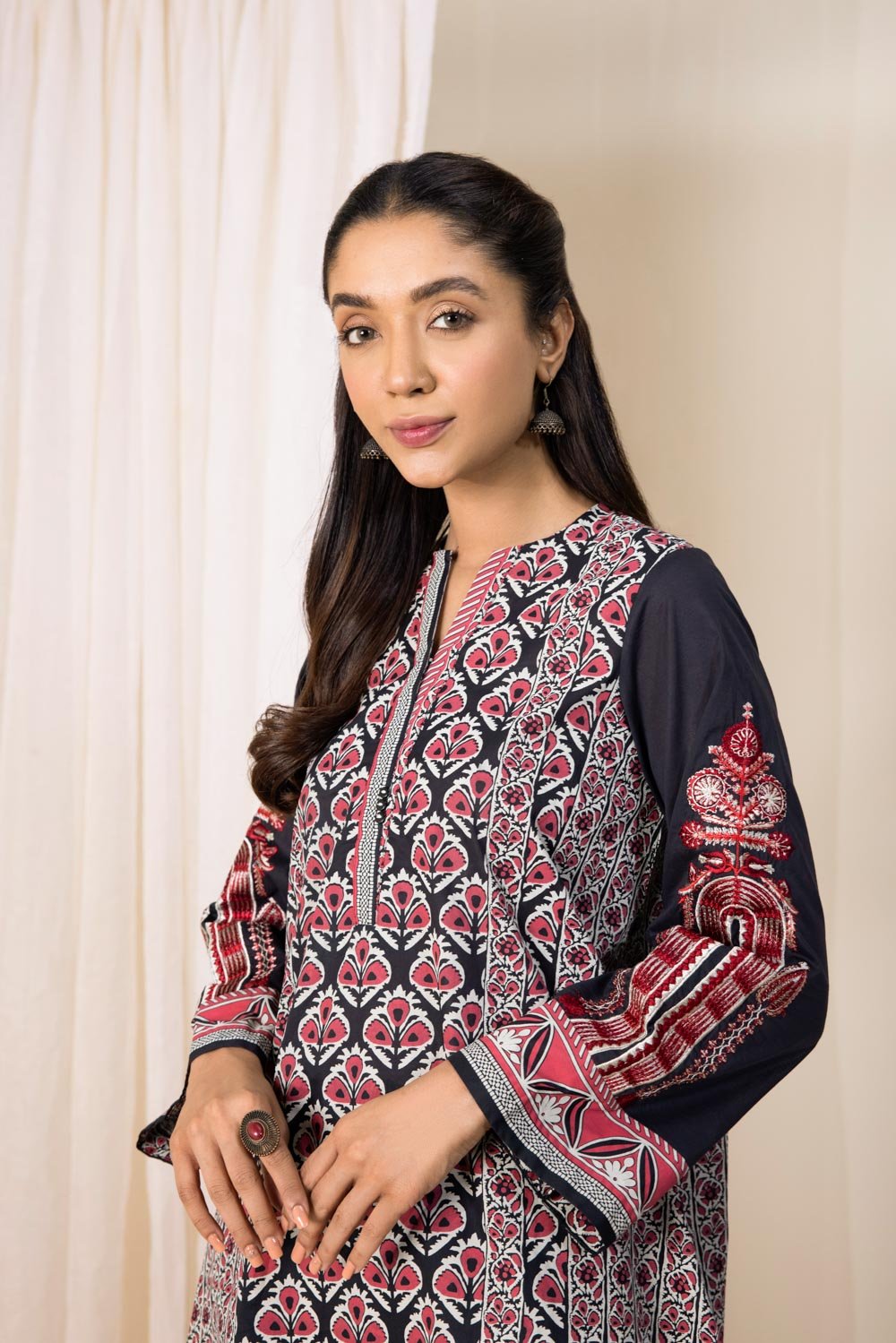 Sapphire - Embroidered Lawn Shirt