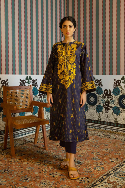 Sapphire - Embroidered Lawn Shirt