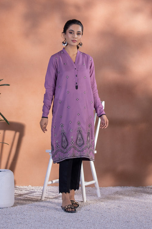Sapphire - Embroidered Cotton Shirt