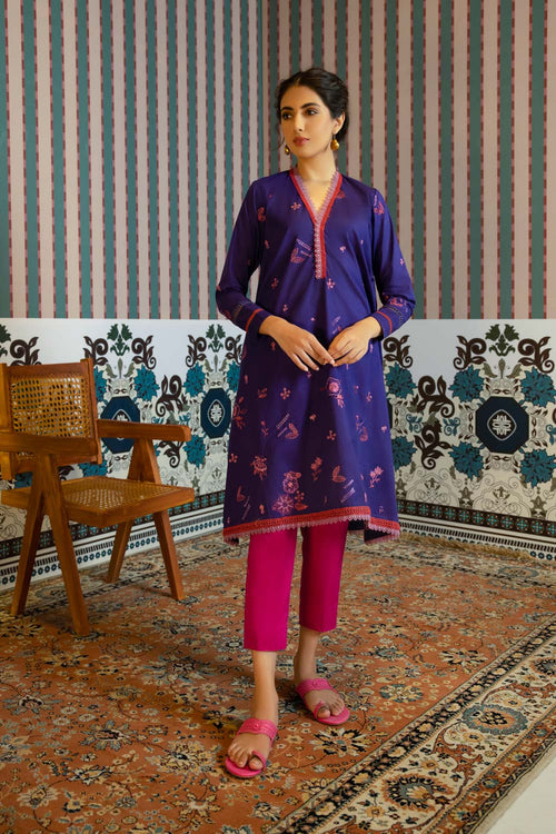 Sapphire - Embroidered Cotton Shirt