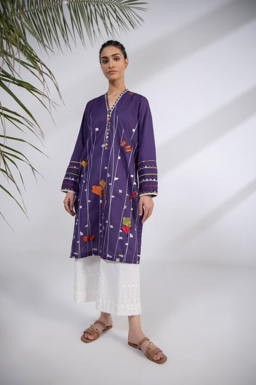 Sapphire - Embroidered Lawn Shirt
