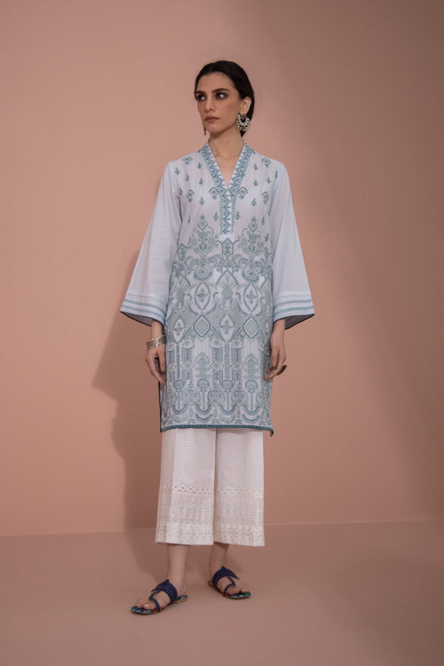 Sapphire - Chikankaari Lawn Shirt