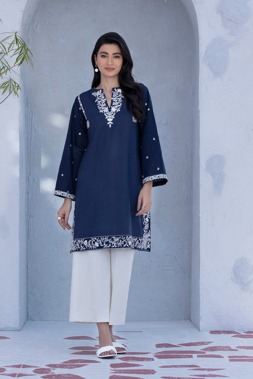 Sapphire - Embroidered Cotton Shirt
