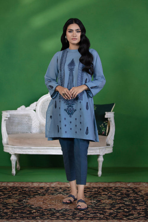 Sapphire - Embroidered Lawn Shirt