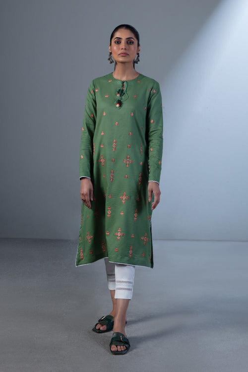 Sapphire - Embroidered Cotton Shirt