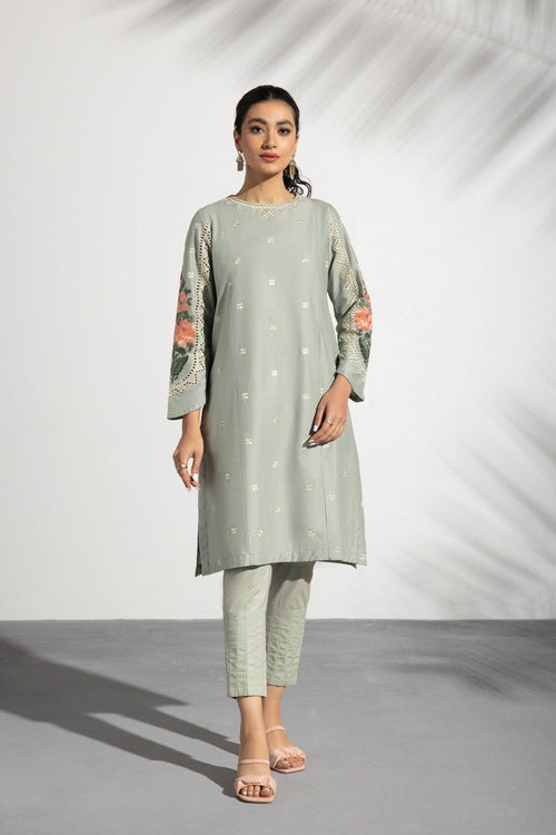 Sapphire - Embroidered Cotton Shirt