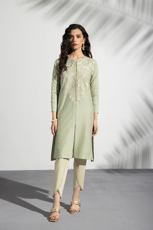 Sapphire - Embroidered Cotton Shirt