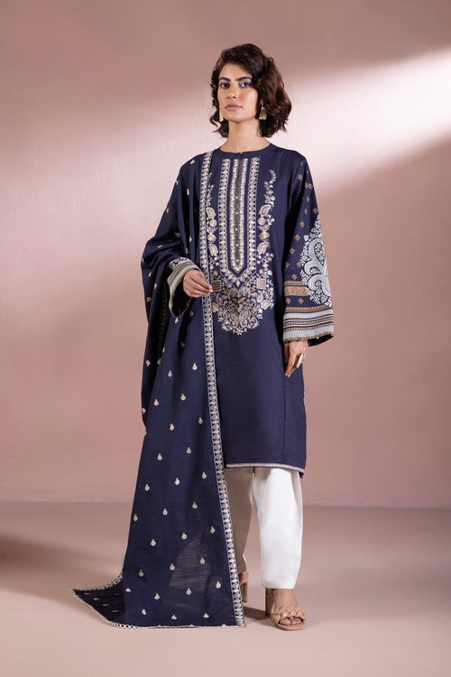 Sapphire - Embroidered Khaddar Suit