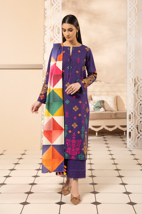 Sapphire - Embroidered Khaddar Suit
