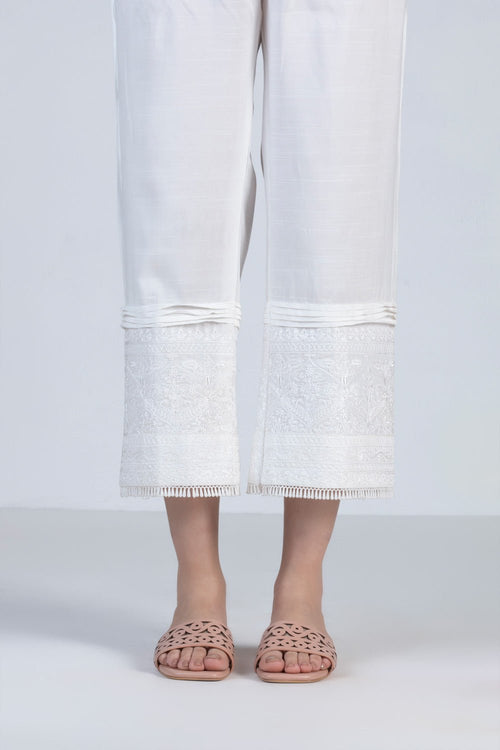 Sapphire - Embroidered Raw Silk Culottes