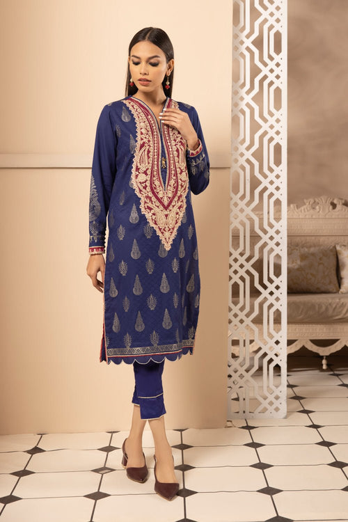 Sapphire - Embroidered Jacquard Shirt