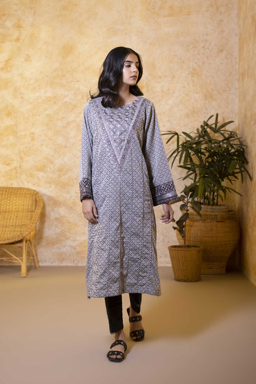 Sapphire - Embroidered Jacquard Shirt