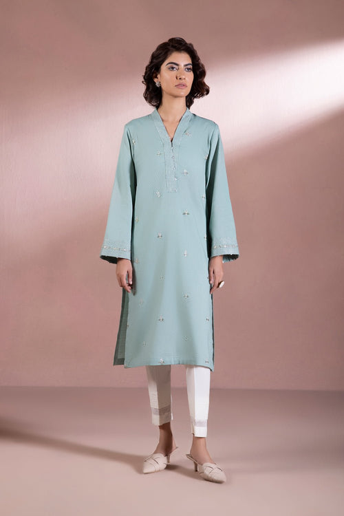 Sapphire - Embroidered Cotton Shirt
