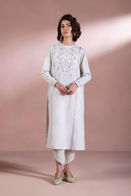 Sapphire - Embroidered Cotton Shirt