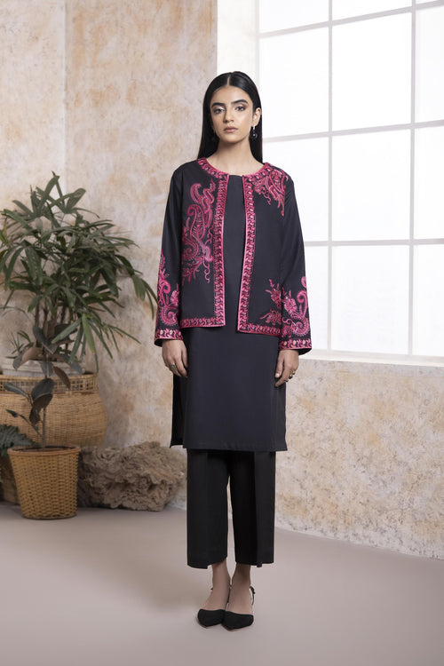 Sapphire - Embroidered Cotton Satin Jacket