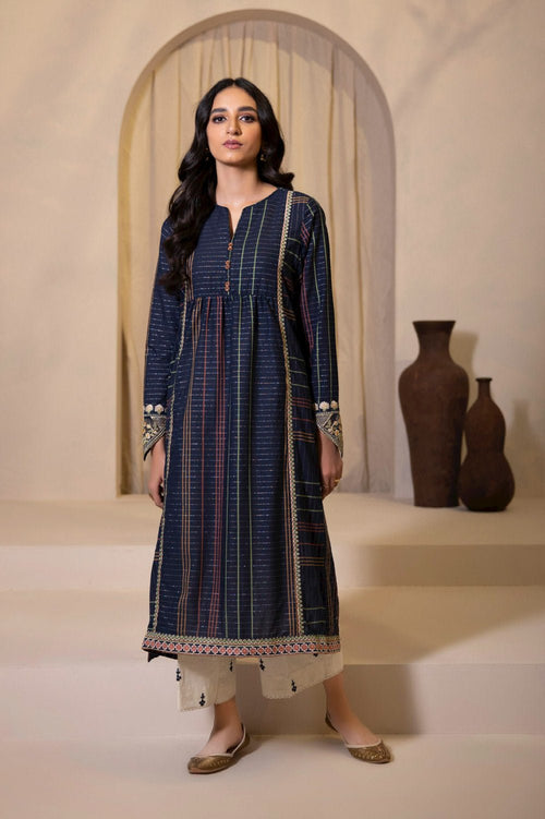 Sapphire - Embroidered Yarn Dyed Shirt