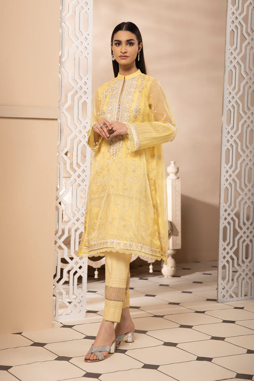 Sapphire - Embroidered Organza Shirt