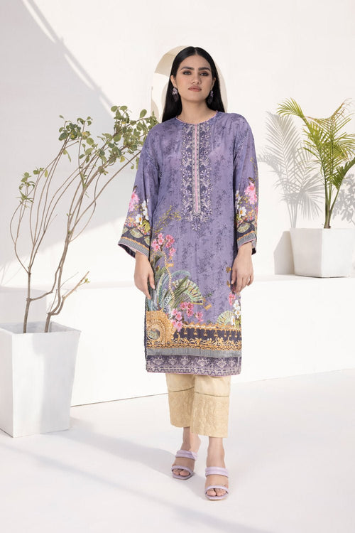Sapphire - Embroidered Silk Shirt