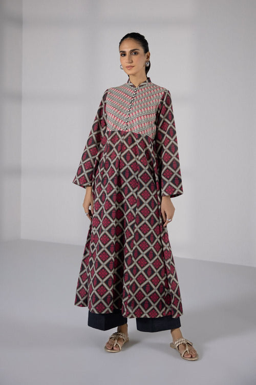 Sapphire- Printed Khaddar Shirt