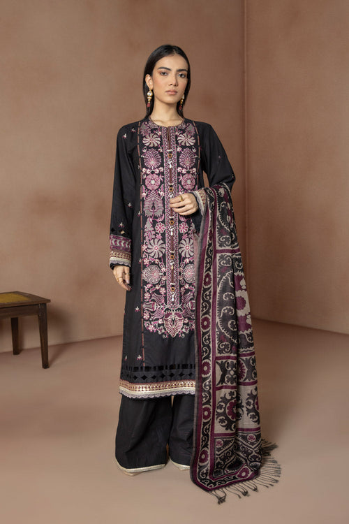 Sapphire- 3 Piece - Embroidered Khaddar Suit