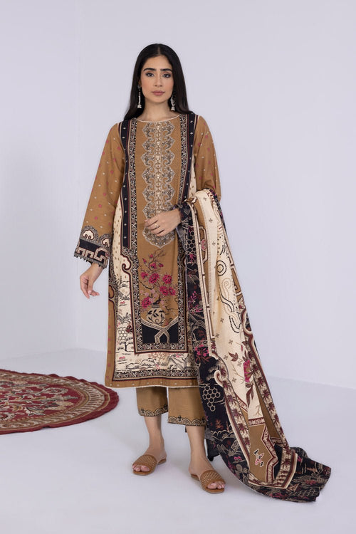 Sapphire- 3 Piece - Embroidered Khaddar Suit