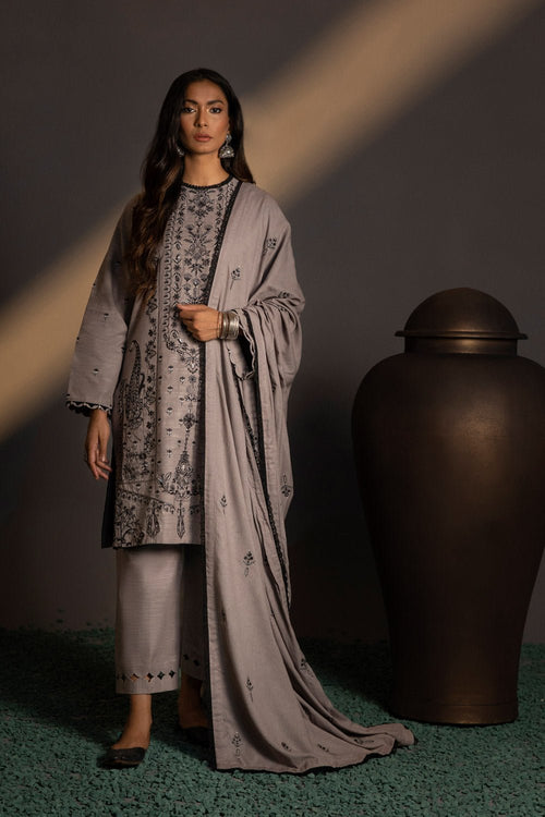 Sapphire- 3 Piece - Embroidered Khaddar Suit