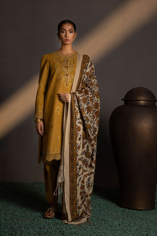 Sapphire- 3 Piece - Embroidered Khaddar Suit