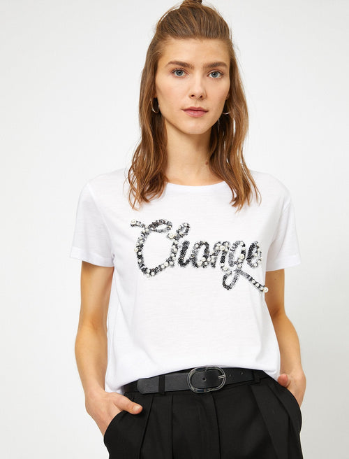 Koton Women Tshirt Ss Off White