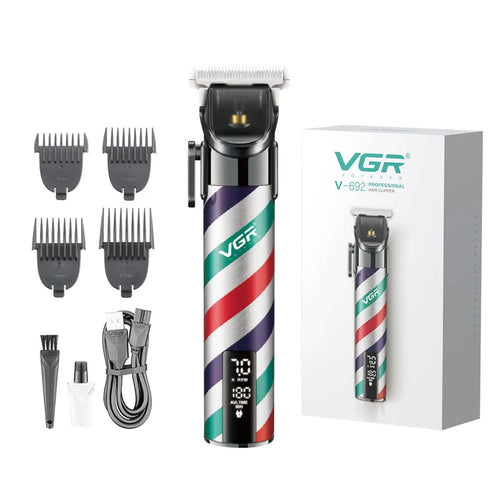 Vgr - V-692 Professional Rechargeable Cordless Pro Self Haircut Hair Clipper, Beard Trimmer With Stainless Steel Blades