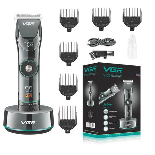 Vgr - V-256 Professional Hair Clipper, Salon Trimmer For Men, 2 Digital Display