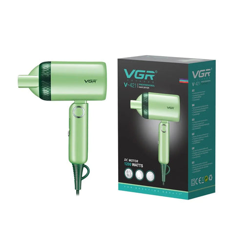 Vgr - Professional Foldable Hair Dryer 1200w Dc Motor 2 Speed