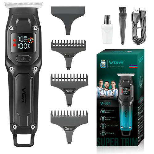 Vgr - V-964 Professional Hair Trimmer For Men .5 Hour Runtime, Quick Charge, Stainless Steel Blades, Cord/cordless Use