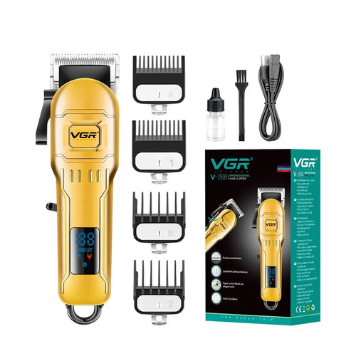 Vgr - V-268 Salon Series Professional Digital Display Cordless Hair Clipper