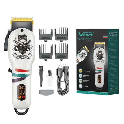 Vgr - V-699 Salon Series Professional Cordless Hair Clipper With Taper Lever Hair Cutter Grooming Kit