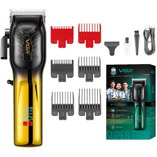 Vgr - V-654 Professional Salon Quality Hair Clipper For Men 7000 Rpm Dc Motor, Taper Lever Adjustment, Led Display, Cord/cordless Uses