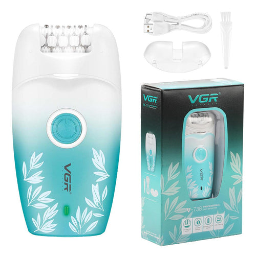 Vgr - V-738 Female Body Epilator 2 Speeds Usb Light