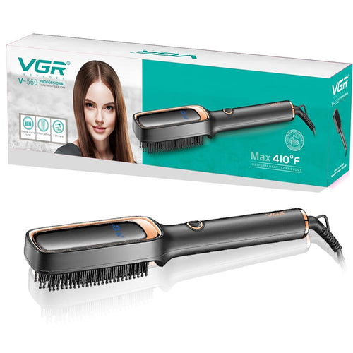 Vgr - V-560 Professional Hair Straightener Brush Everyday Styling In 5 Mins With Uniform Heat Technology