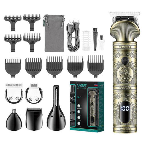 Vgr - V-106 6-in-1 Full Body Grooming Kit - Metal Body