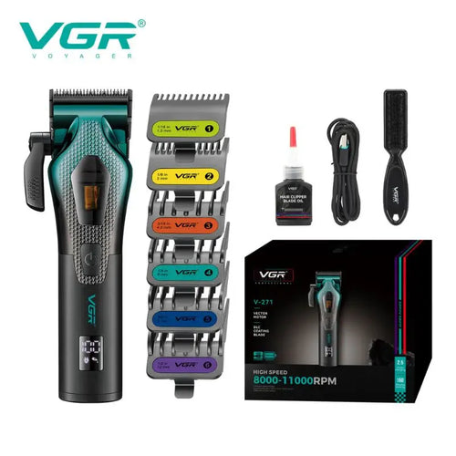 Vgr - V-271 Professional Men's Hair Clipper With A Powerful 11,000 Rpm Motor