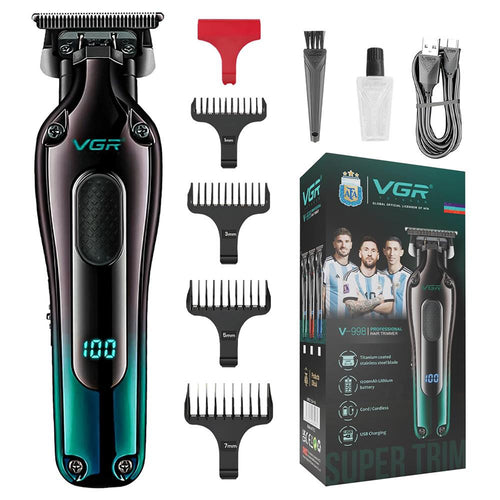 Vgr - V-998 Professional Cord/cordless Hair Trimmer For Men - Titanium-coated Stainless Steel Blades