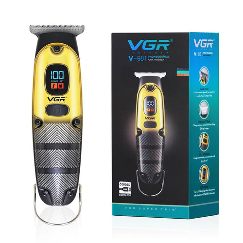 Vgr - V-981 Corded & Cordless Professional Hair Trimmer For Men 150 Min Runtime With Led Display