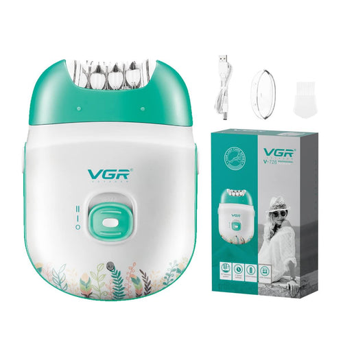 Vgr - V-726 Wet & Dry Compact Professional Cordless Women Epilator