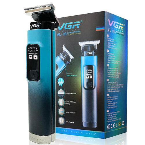 Vgr - Vl-985 Limited Edition Professional Hair Clipper, Salon Trimmer With Turbo Mode, Digital Display, Springless Blades