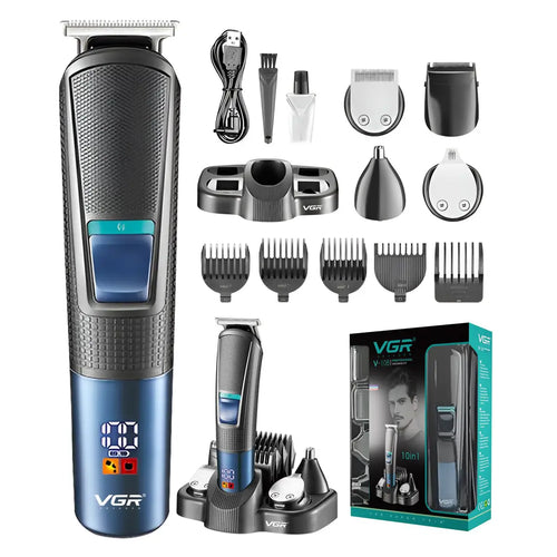 Vgr - V-108 Professional 10 In 1 Grooming Kit All In One