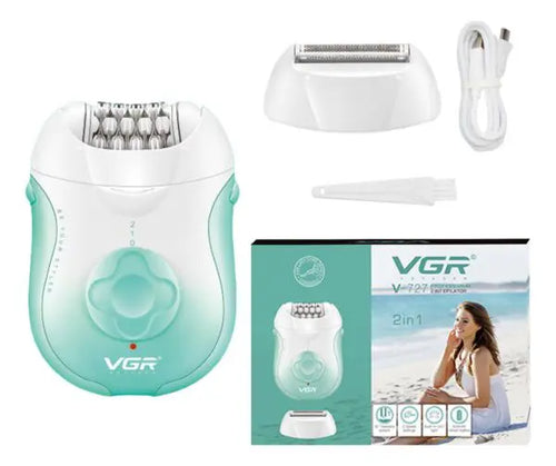 Vgr - V-727 2 In 1 Electric Facial And Body Hair Remover For Women